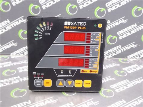 Satec Pm130p Plus Multifunction 3 Phase Power Meter Used