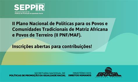 Abertas Inscri Es Para Contribui Es Ao Plano Nacional De Pol Ticas