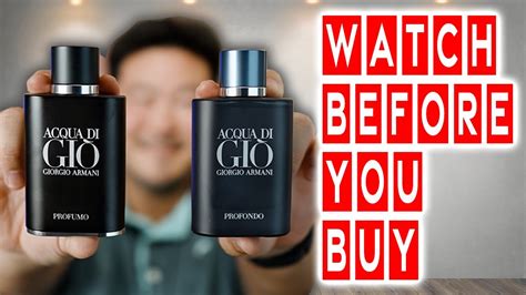 Armani Acqua Di Gio Profondo Vs Profumo Review Youtube