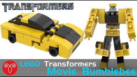 Lego Transformers MOC Micro Movie Bumblebee Mini Chevrolet Camaro Mecha