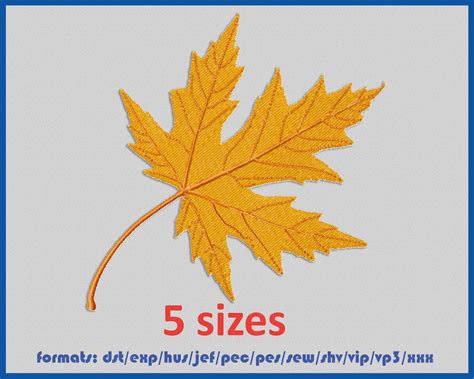 Machine Embroidery Designs Maple Leaf A Openwork Leaf 5 Etsy