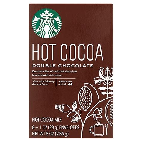 Starbucks Double Chocolate Hot Cocoa Mix 1 Oz 8 Count Price Rite