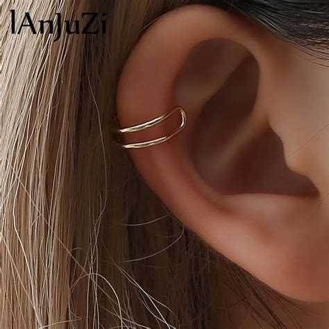 Geometric No Pierced Ear Cuff Earrings For Women Clip On Earrings No