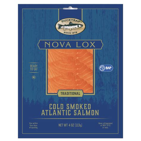 Ducktrap River Of Maine Nova Lox Cold Smoked Atlantic Salmon 4 Oz Delivery Or Pickup Near Me