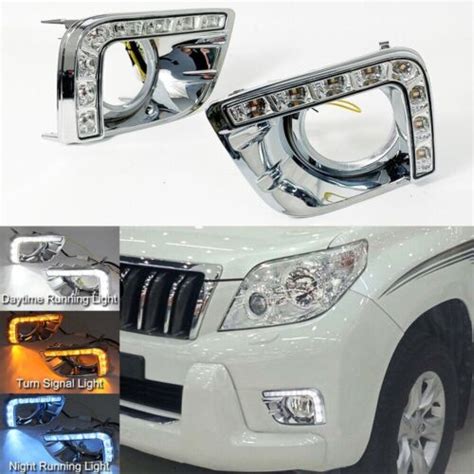 LED DRL Pour Toyota Prado 2010 2013 Feu De Jour Pare Chocs Avant Feu