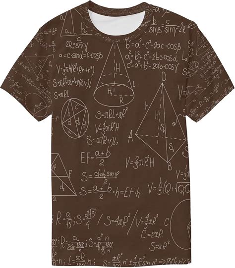 Mathematical Formulas On Brown Blackboard Mens T Shirts