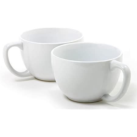 Amazon Teocera Soup Mugs With Handles White Coffee Mugs Set Of