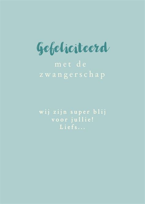 Felicitatiekaart Zwangerschap Met Ooievaar En Kaartje Go