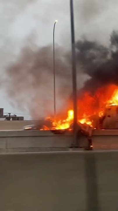 Semi Truck On Fire Youtube