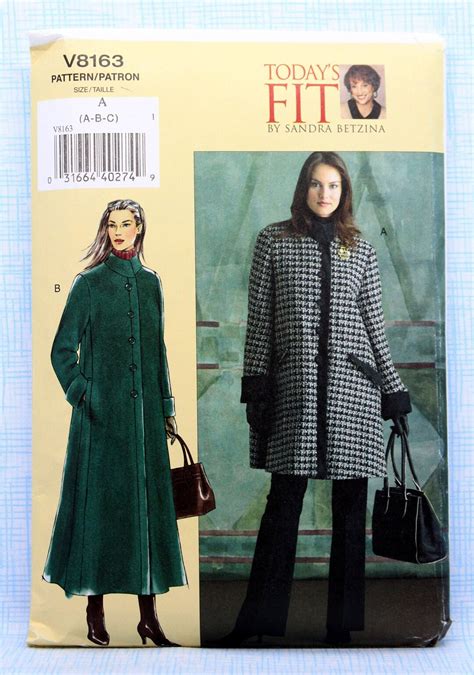 Vogue Sewing Pattern Misses Miss Petite Coat Etsy