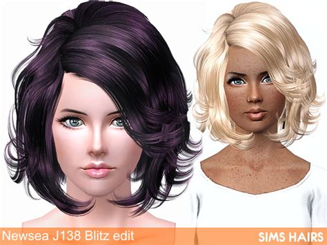 Newseas J138 Blitz Hairstyle Retexture By Sims Hairs