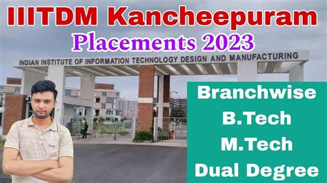 Iiitdm Kancheepuram Placements 2023🔥 All Courses Branchwise Details