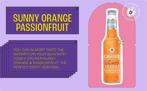 Vodka Cruiser Sunny Orange Passionfruit Refreshing Flavoured Pre Mixed