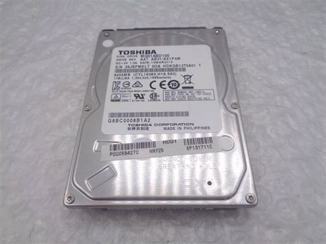 1円 TOSHIBA MQ01ABD100 1TB 2.5インチHDD 9.5mm SATA 5400rpm SATA 使用時間：3819時間 ...