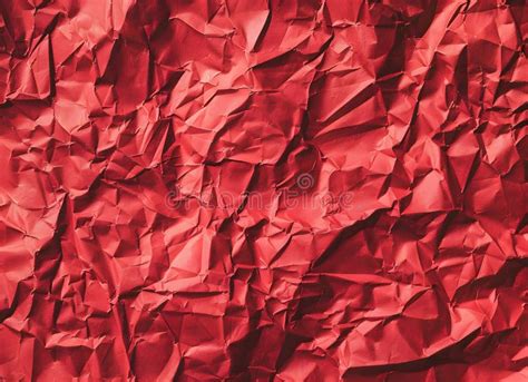 Crumpled Red Paper Texture Background Stock Illustration Illustration