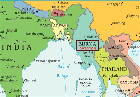 India Myanmar Map