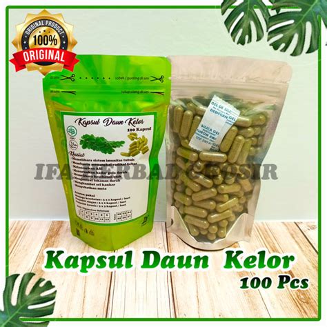 Kapsul Daun Kelor Pcs Suplemen Herbal Kesehatan Untuk Pelancar Asi