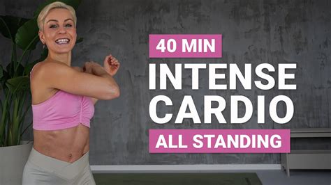 40 Min All Standing Cardio Hiit Workout No Equipment No Repeat Fat Burning Super Sweaty