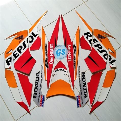 Jual Striping Stripping Stiker Motor Honda Blade Repsol 110 2012 Di