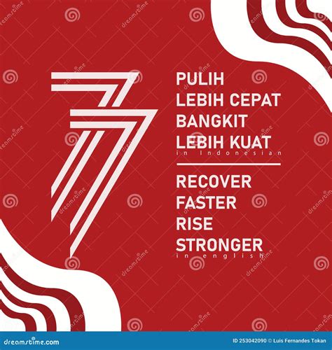 Hari Kemerdekaan Indonesia Dengan Dengan Bendera Merah Putih Berkibar