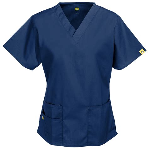 Wonderwink Scrubs Womens 6016 Nvy Bravo V Neck Navy Blue Scrub Top