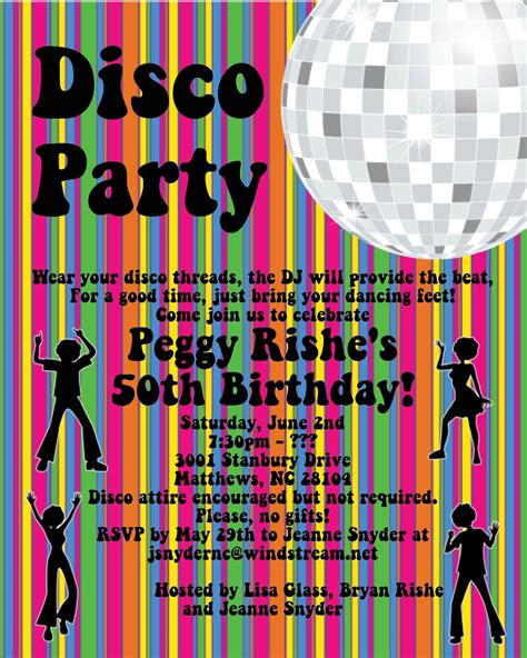 Disco Party Invitations 70s Disco Dance Party By Onewhimsychick