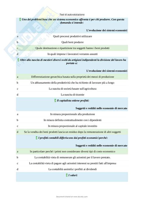 Paniere Economia E Gestione Dei Sistemi Industriali