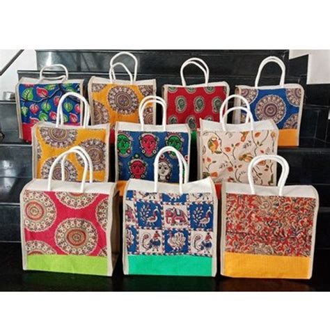 Kalamkari Print Jute Bag Capacity 4 Kg At Rs 60 Bag In Chennai ID