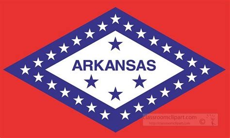 Arkansas State Clipart-State of Arkansas flag