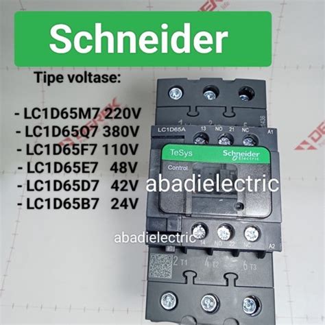 Jual Kontaktor Contactor Lc D Ae Vac Schneider Phase Jakarta