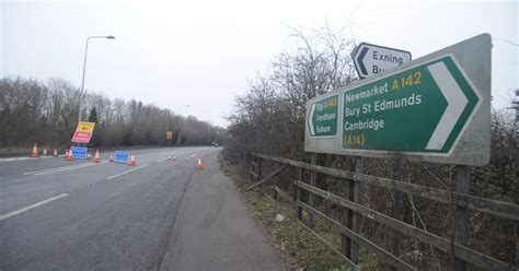 A142 Reopens After Lorry Crashes Over Roundabout And M11 Queues Clear