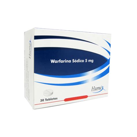 Warfarina 5 Mg Humax Blíster X 10 Tabletas Droguería Alameda Sur