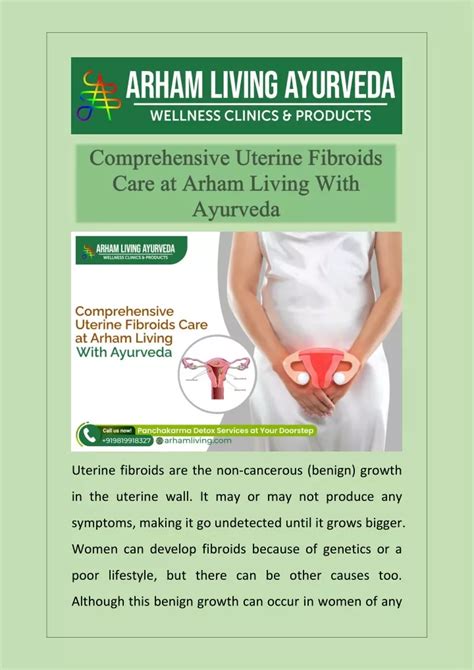 Ppt Comprehensive Uterine Fibroids Care At Arham Living With Ayurveda