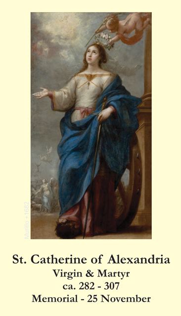 St Catherine Of Alexandria Prayer Card Patron Of Students And Teachers