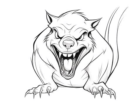 Tasmanian Devil Coloring Fun Coloring Page