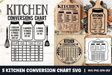 Kitchen Conversion Chart Svg Bundle Graphic By Craftart · Creative Fabrica