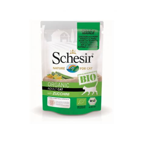 Schesir Bio For Cat Pui Porc şi Zucchini plic 85 g 7 03 RON