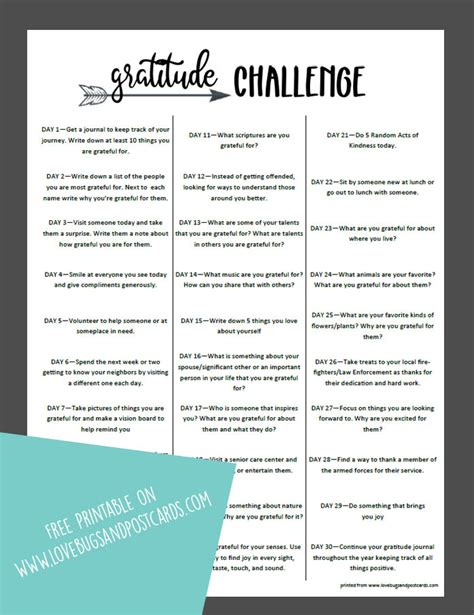 Gratitude Challenge (find more happiness in life) - Lovebugs and Postcards