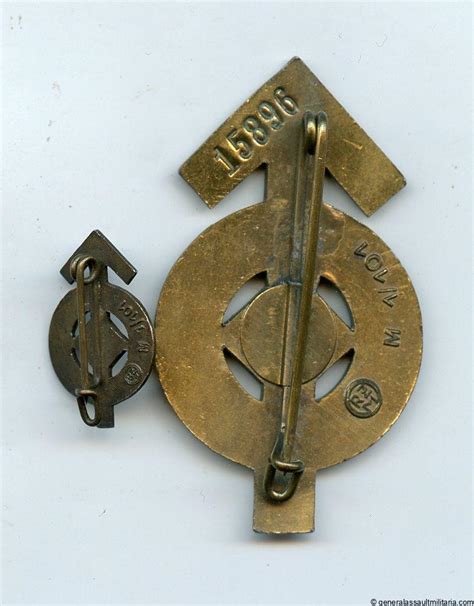 Hj Proficiency Badge Miniature Rzm Gustav Brehmer