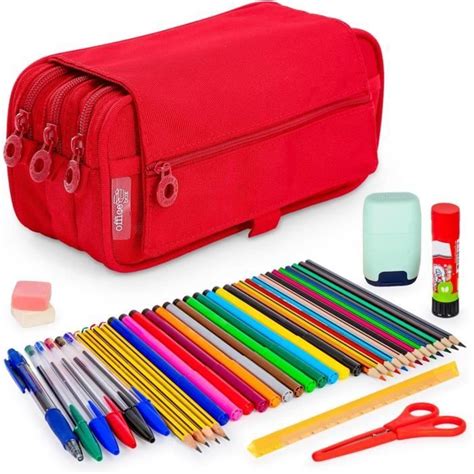 Ensemble De Trousse Scolaire Triple Avec Fermetures Clair Et