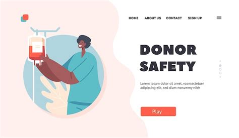 Donor Safety Landing Page Template Blutbank Spende Und Transfusion