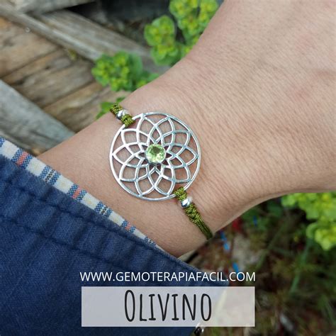 Olivino Pulsera Mandala Plata De Ley Gemoterapia F Cil Tienda De