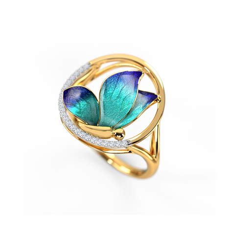 Buy Encircle Blue Butterfly Diamond Ring Online Caratlane