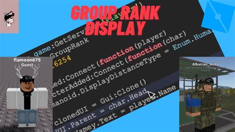 Group Rank Gui Display Roblox Scripting Tutorial YouTube