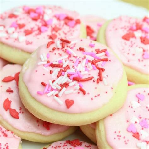 Valentines Day Soft Sugar Cookies Edible Crafts