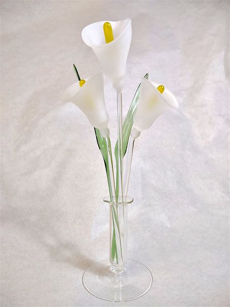 Calla Arum Lily Glass Flowers Glassblobbery