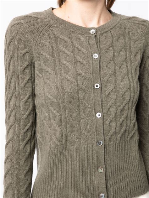 N Peal Cable Knit Cashmere Cardigan Farfetch