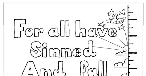 Romans 3 23 Coloring Sheet Coloring Pages