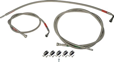 Dorman 819 812 Front Flexible Stainless Steel Braided Fuel Line Compatible With