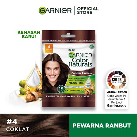 Jual Garnier Color Natural Express Cream Coklat Sachet Kecantikan